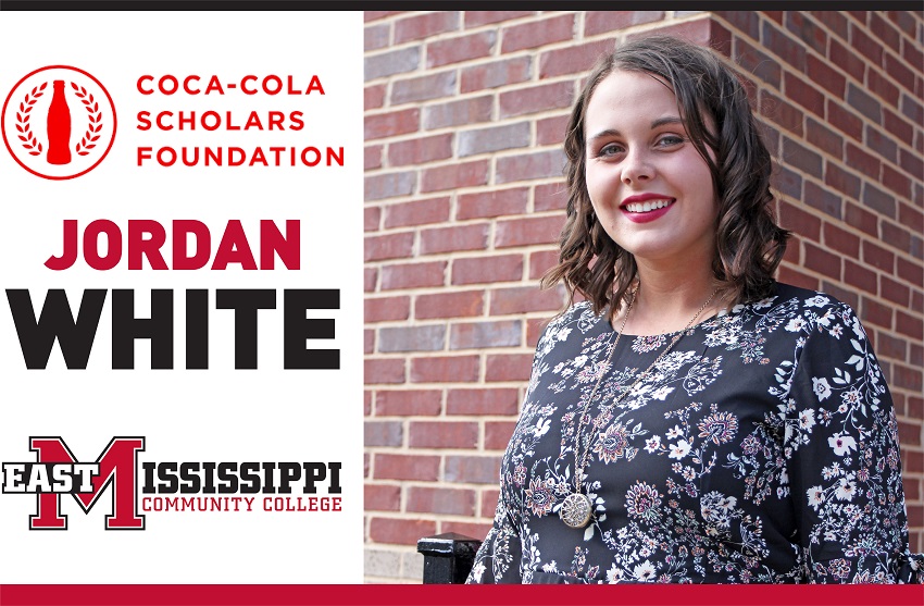 East Mississippi Community College student Jordan White has been named a 2019 Coca-Cola Academic Team Silver Scholar. East Mississippi Community College student Jordan White has been named a 2019 Coca-Cola Academic Team Silver Scholar.